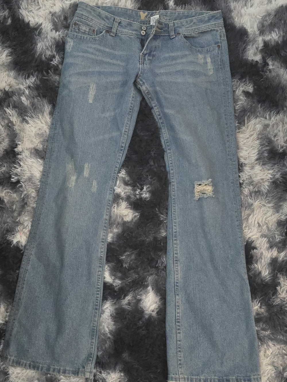 Wet Seal Light Blue Distressed Jeans
